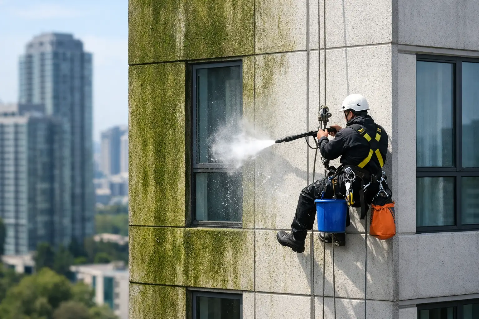 How to Remove Facade Algae Safely on High-Rises | Facade How to Remove Facade Algae Safely on High-Rises
